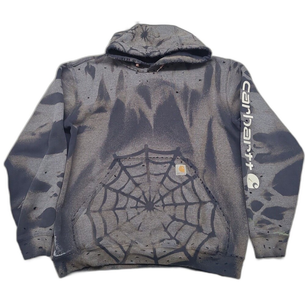 Carhartt Custom Thrashed Bleached Hoodie Fader k288 472 sweatshirt
